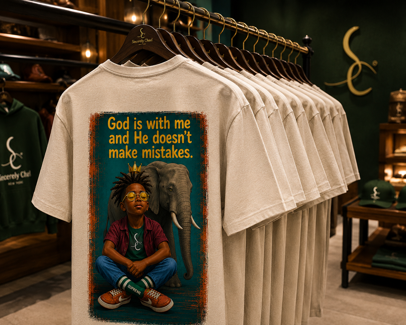 SCNY 10430.1 | God Is With Me Messenger Tee