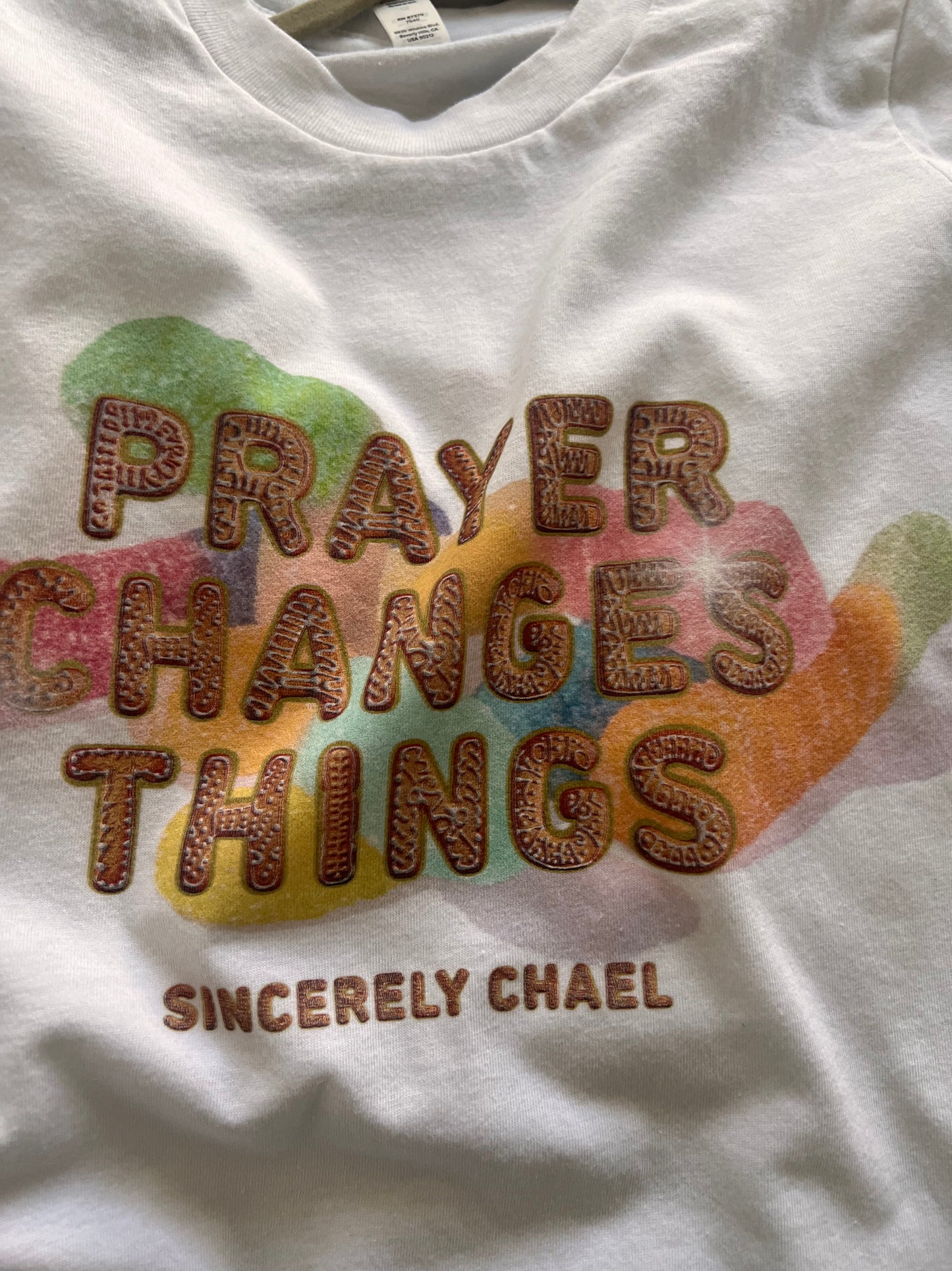 Sweet Tooth Prayer Changes Things Messenger Tee