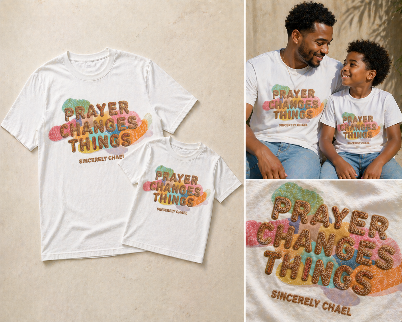 SCNY 10432 | Sweet Tooth Prayer Changes Things Messenger Tee