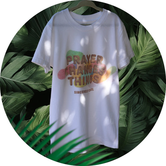 Sweet Tooth Prayer Changes Things Messenger Tee